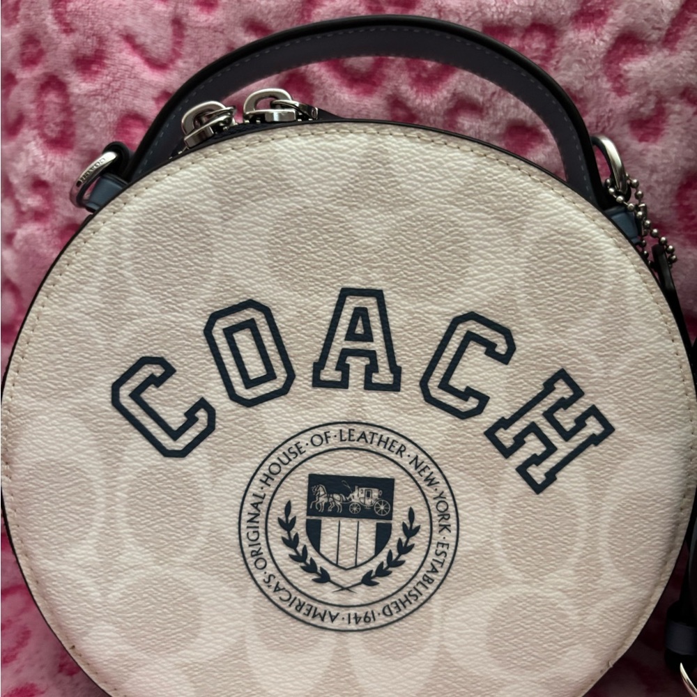 Coach Canteen Crossbody in Signature Canvas with Varsity Motif - Picture 2 of 10